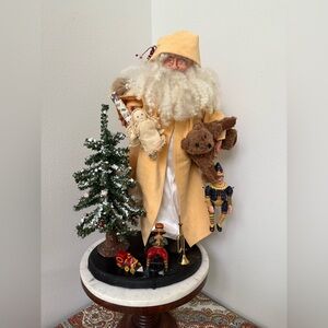 Santa Claus Figurine with Tree and Toys